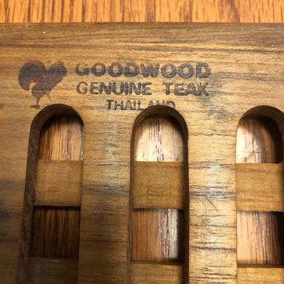 Teak Hot Plate & MCM Tray -Lot 458