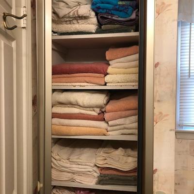 Closet Full of Towels, Beach Towels, Linens, Rugs -Lot 460