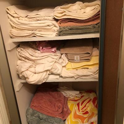 Closet Full of Towels, Beach Towels, Linens, Rugs -Lot 460
