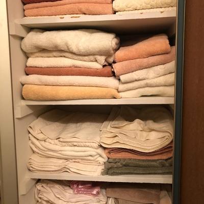Closet Full of Towels, Beach Towels, Linens, Rugs -Lot 460