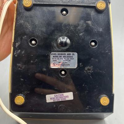 Vintage Retro Glass Pitcher Push Button 14 Speed Blender Sears Insta-Blend