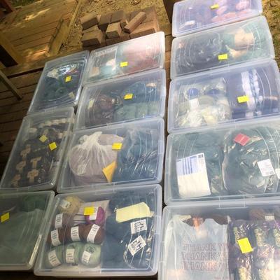***H U G E MEGA YARN LOT*** 12 Sealed Containers of Yarn (Baby Alpaca,Silk,Kid Mohair,Angora,Llama,Virgin Wool) -Lot 467
