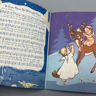 Vintage 1955 Greetings at Christmas Holiday Story & Song Book