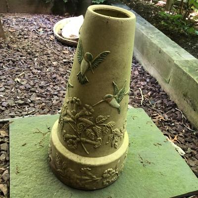 Terracotta Bird Bath Base Only 10â€x21â€ -Lot 476B