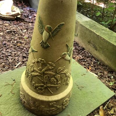 Terracotta Bird Bath Base Only 10â€x21â€ -Lot 476B