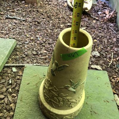 Terracotta Bird Bath Base Only 10â€x21â€ -Lot 476B