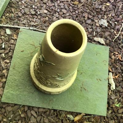 Terracotta Bird Bath Base Only 10â€x21â€ -Lot 476B