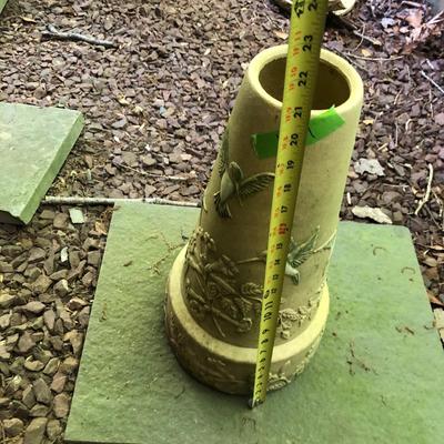 Terracotta Bird Bath Base Only 10â€x21â€ -Lot 476B