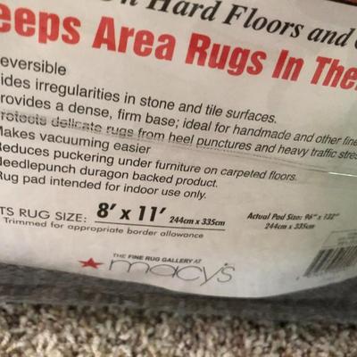 8â€™x11â€™ Macyâ€™s Super Movenot Non Slip Rug Cushion -Lot 309
