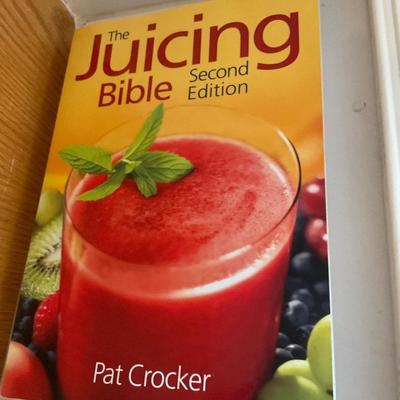 Cookbooks and Juicing Bible.