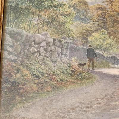 1884 Signed Water Color On Canvas William Robinson (British 1835 - 1895) 31