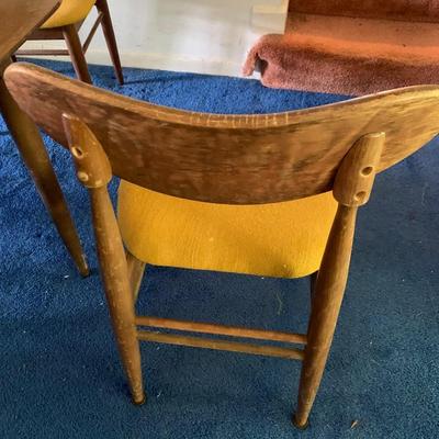 Walter Wabash MCM Dining Table Chairs Leaves Pads