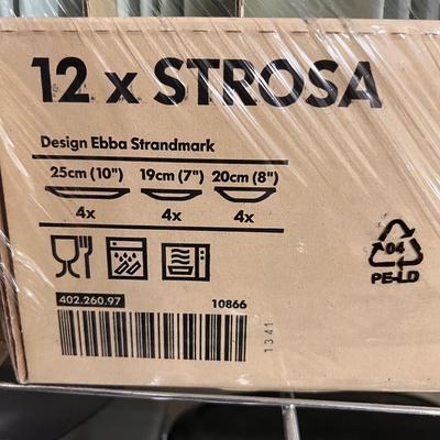 3 New IKEA Strosa Dinnerware Sets Each 12 Pieces
