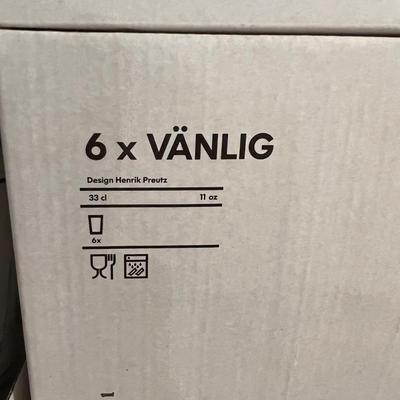 3 New Boxes Ikea VANLIG Glassware Stackable - 18 Total
