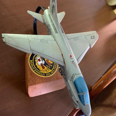 Wood Navy Desktop Fighter Jet Model