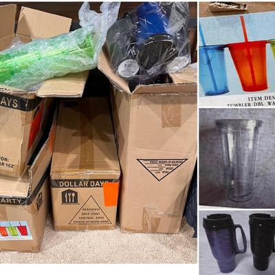 Large Lot - 4 New Boxes Tumblers, Travel Mugs, Tops, Straws