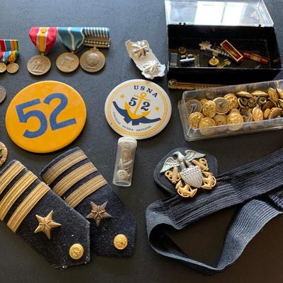 1950s Navy Military Buttons Awards & More