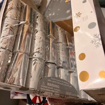 Large Lot Christmas Holiday Wrapping Paper, Gift Bags, Crinkle Paper etc.