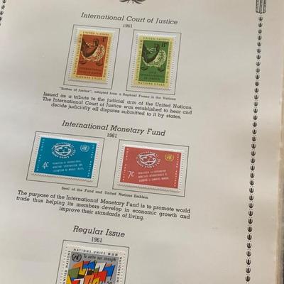 Vintage United Nations Stamp Collection