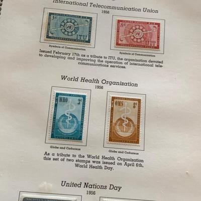 Vintage United Nations Stamp Collection