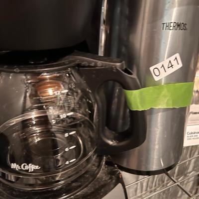 Mr. Coffee Maker and Tall Hot Liquids Thermos Dispenser