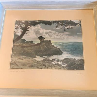 PAIR Title Signed Watercolors Ocean Scenes Midway Point Lobos Monterey California