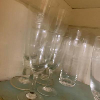 Vintage Etched & Clear Glass Lot