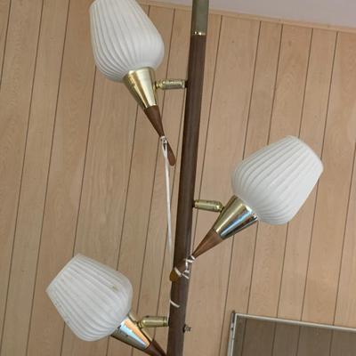 TWO Mid Century Pole Lamps - Both Need Repair.