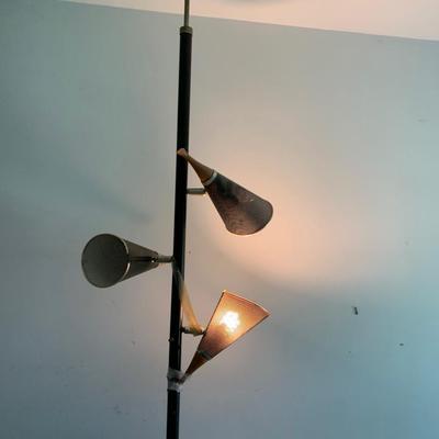 TWO Mid Century Pole Lamps - Both Need Repair.