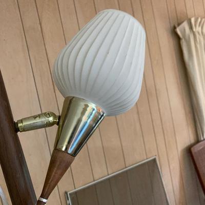 TWO Mid Century Pole Lamps - Both Need Repair.