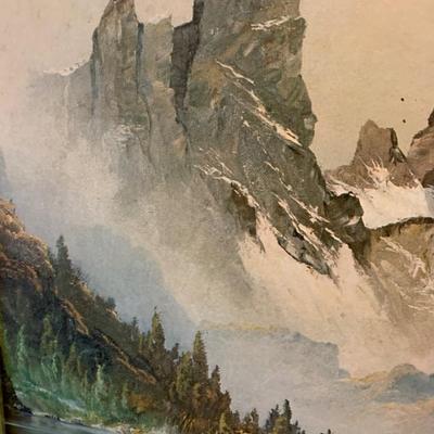 Large Signed Landscape Oil On Board A. Wilmer