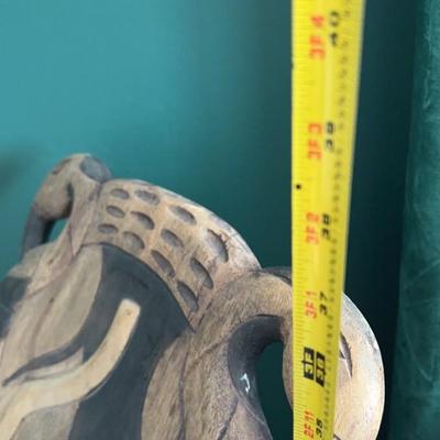 beautiful rare hand carved wooden elephant flamingo / animal chair from Ghana