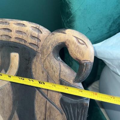 beautiful rare hand carved wooden elephant flamingo / animal chair from Ghana