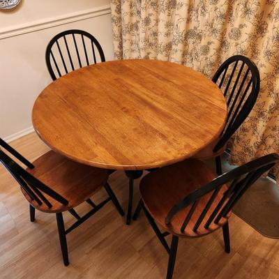 Solid Wood Drop leaf Round Table 42