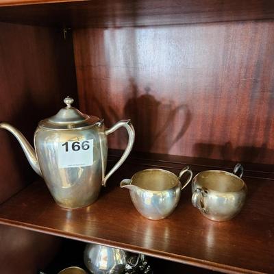 F.B.R. Taunton Mass. Teapot Creamer Sugar Bowls