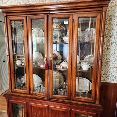 Lighted China Cabinet 2 Piece 58x16x79