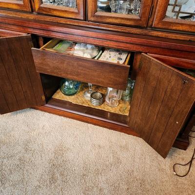 Lighted China Cabinet 2 Piece 58x16x79