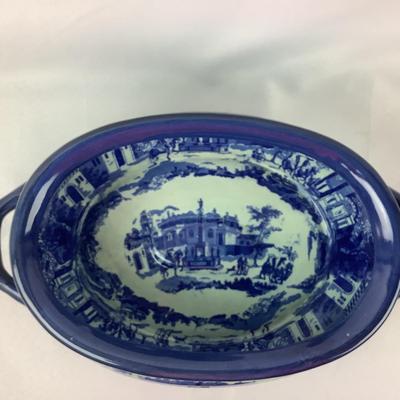 Lot 598. Vintage English Large Scale Flo Blue Ironstone Foot Bath