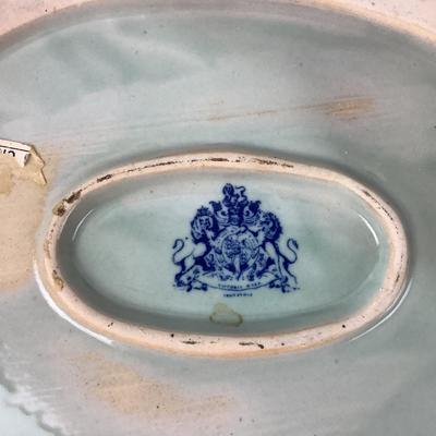 Lot 598. Vintage English Large Scale Flo Blue Ironstone Foot Bath