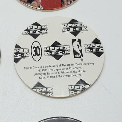LOT 76: Collection of Kobe Bryant & Michael Jordan NBA Upper Deck Cards & Pogs