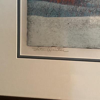 Lot 636 Framed & Numbered Gordon Mortensen Print â€œ Late Winter â€œ 1986
