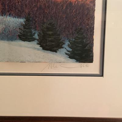 Lot 636 Framed & Numbered Gordon Mortensen Print â€œ Late Winter â€œ 1986