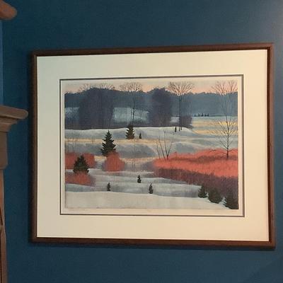 Lot 636 Framed & Numbered Gordon Mortensen Print â€œ Late Winter â€œ 1986