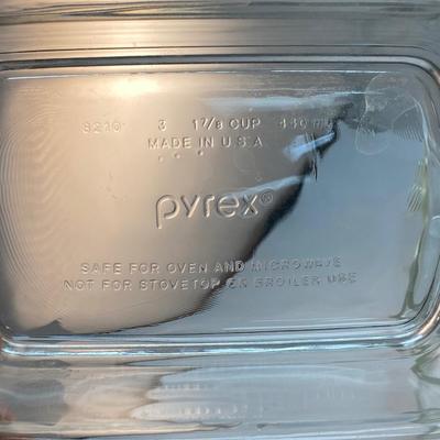 Pyrex Clear Glass Bread Bakeware Dishes and Small Lidded Storage Container