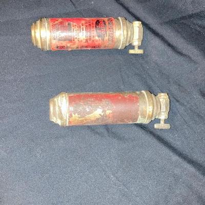 1940â€™s to 50â€™s MINI BRASS PESTO FIRE EXTINGUISHER