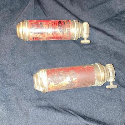 1940â€™s to 50â€™s MINI BRASS PESTO FIRE EXTINGUISHER