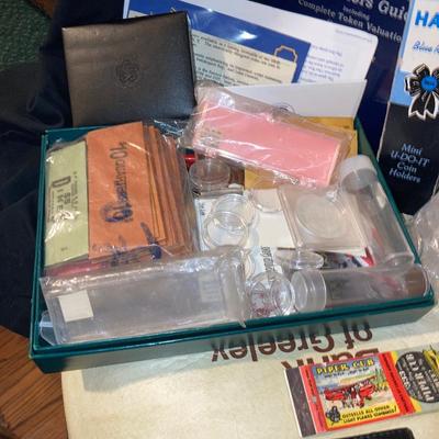GRACO BANK PRODUCTS MONEY BAG, CANADIAN DISNEY BOOK OF STAMPS, BUNCHES OF COLLECTIBLE COIN HOLDERS AND MORE!
