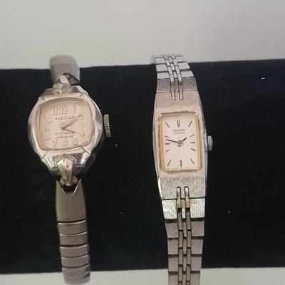Two Women's wrist watches Seiko Quartz, and Leica with 17 jewels