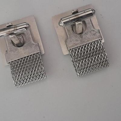 Denver Bronco's cuff links, Bronco's Kodak official film of NFL hat pin, and a black leather wallet