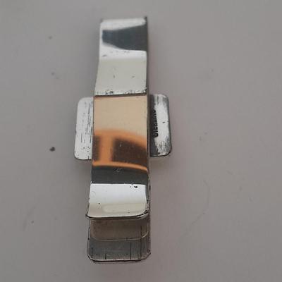Sterling cuff links with turquois and a matching tie clip